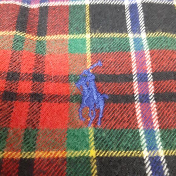 Ralph Lauren Blake Flannel Shirt Men's Large Red Tartan Plaid 100% cotton - Picture 8 of 10
